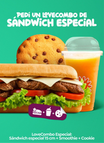 Cargar imagen en el visor de la galería, Sánwdwich Especial 15cm + Smoothie + Cookie
