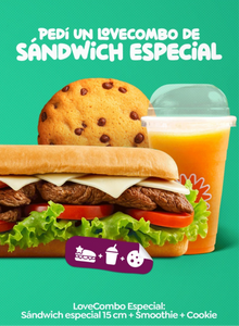 Sánwdwich Especial 15cm + Smoothie + Cookie