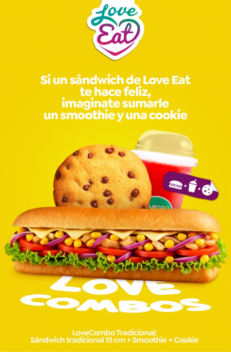 Sándwich tradicional 15cm + Smoothie + Cookie